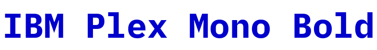 IBM Plex Mono Bold fuente